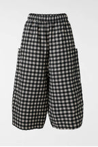 Pantalón Cargo Vichy Maxi Negro Blanco | Wendy Trendy