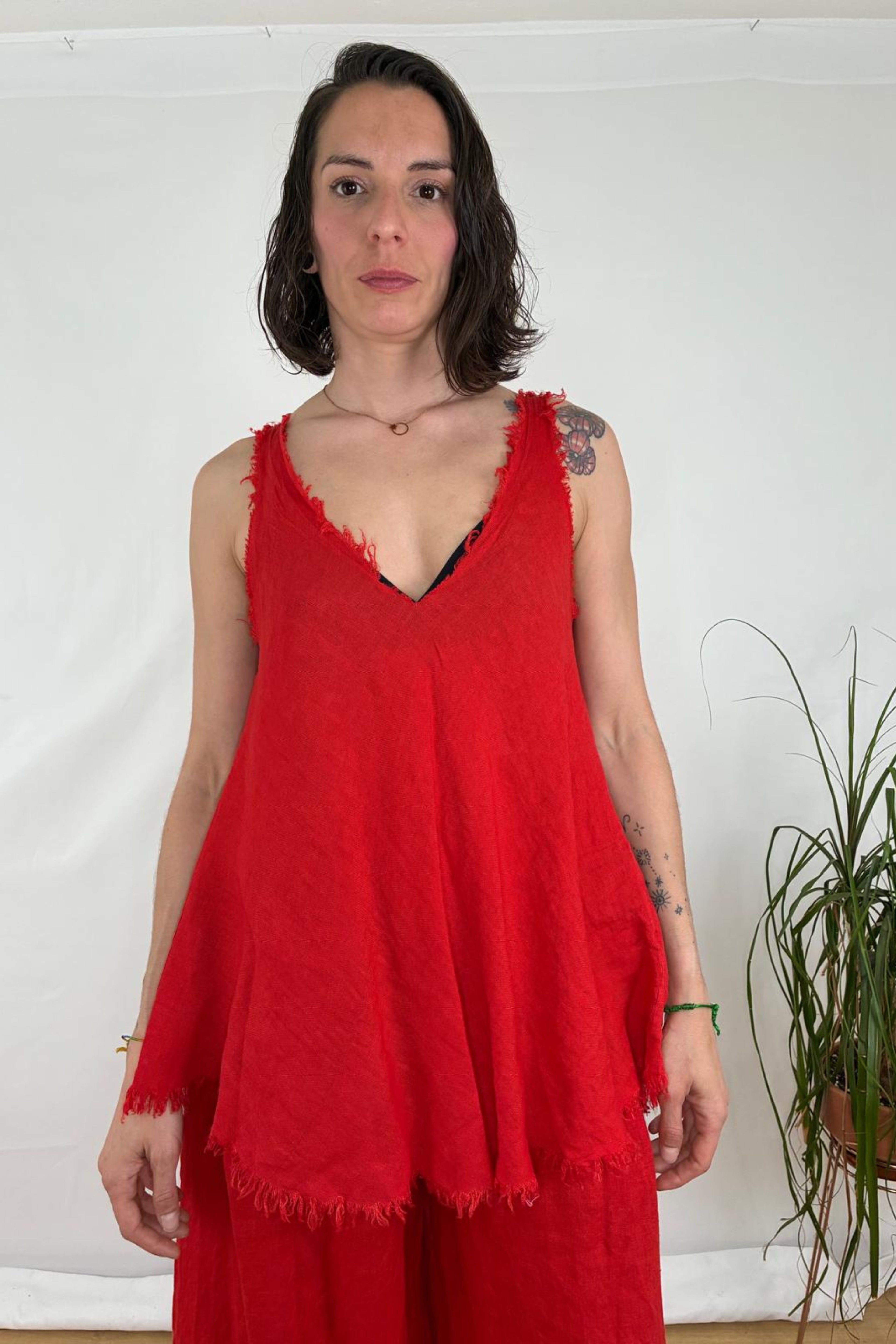Top Tirantes Lino 100%