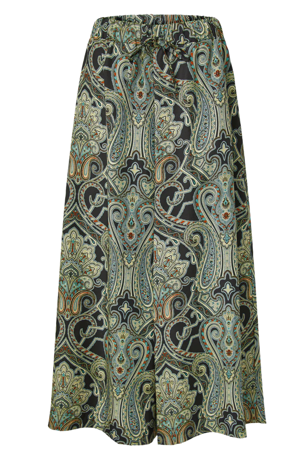Pantalón Palazzo Paisley Oriental Negro