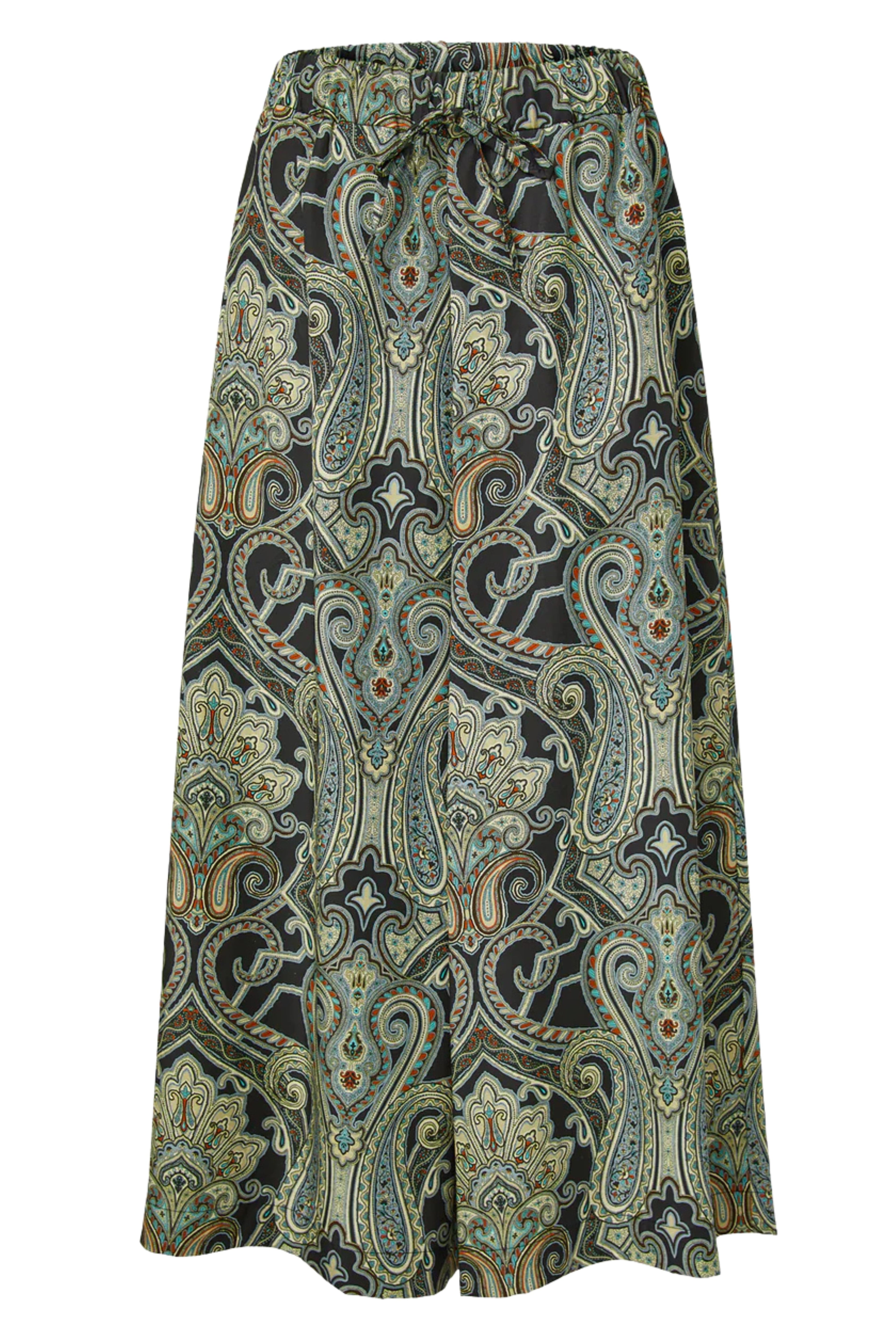 Pantalón Palazzo Paisley Oriental Negro