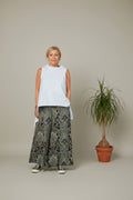 Pantalón Palazzo Paisley Oriental Negro