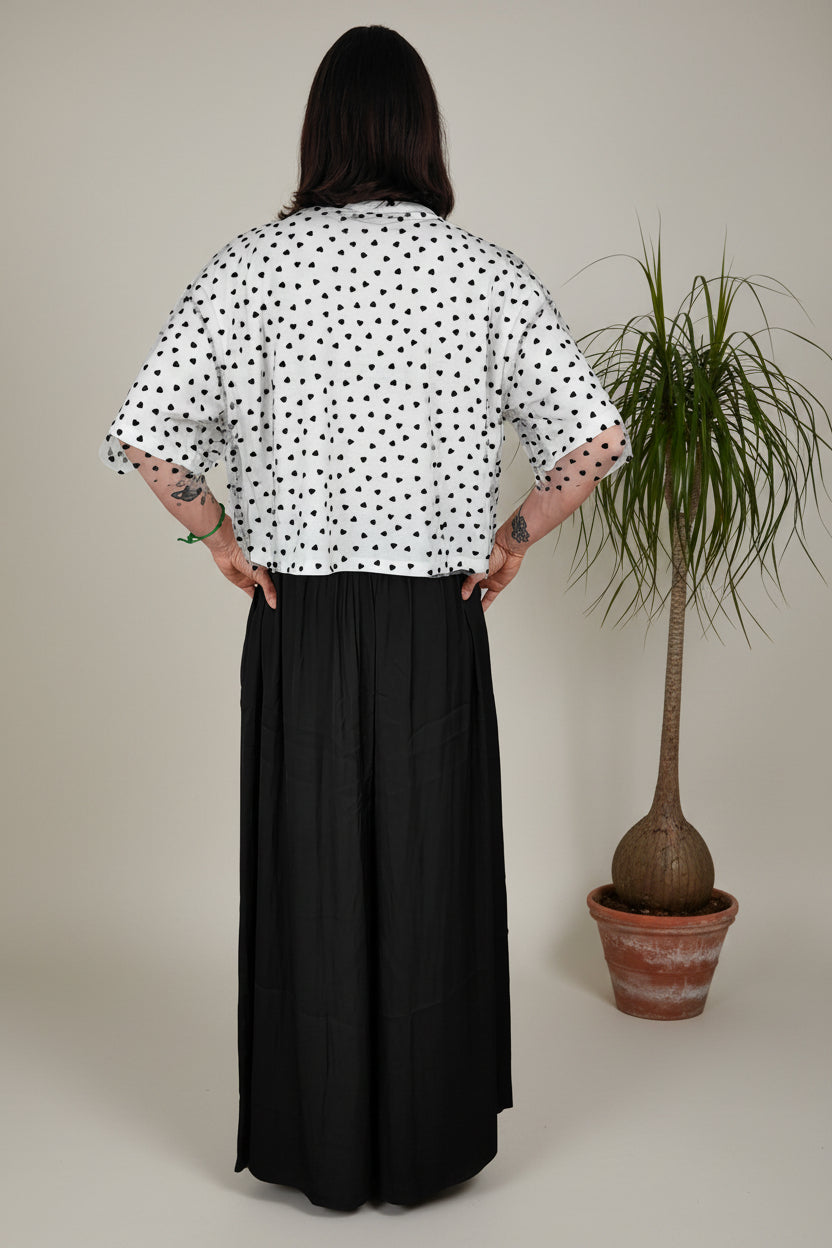 Top Transparente Corazones Print Cara