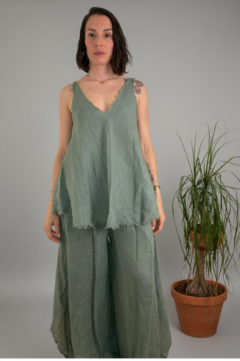 Top Tirantes Lino 100%