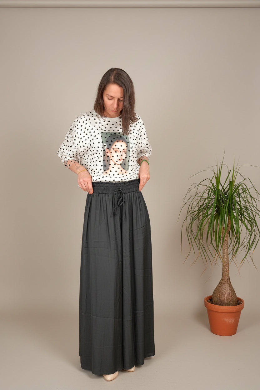 Pantalón Palazzo Fluido Negro