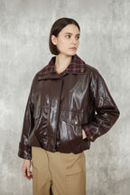 Chaqueta JOT Milano Polipiel Cuello Cuadros