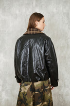 Chaqueta JOT Milano Polipiel Cuello Cuadros