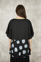 Top JOT Milano Asimétrico Lunares Azul