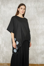 Top JOT Milano Asimétrico Lunares Azul