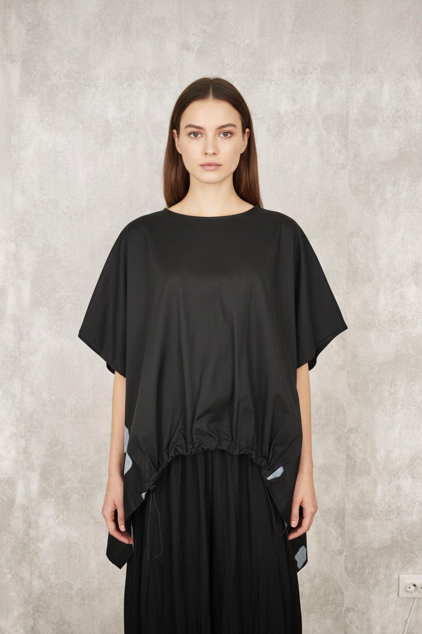 Top JOT Milano Asimétrico Lunares Azul