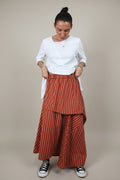 Wendy Trendy Maxirock asymmetrisch gestreift