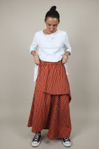 Falda Wendy Trendy Maxi Rayas Asimétrica