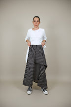 Falda Wendy Trendy Maxi Rayas Asimétrica