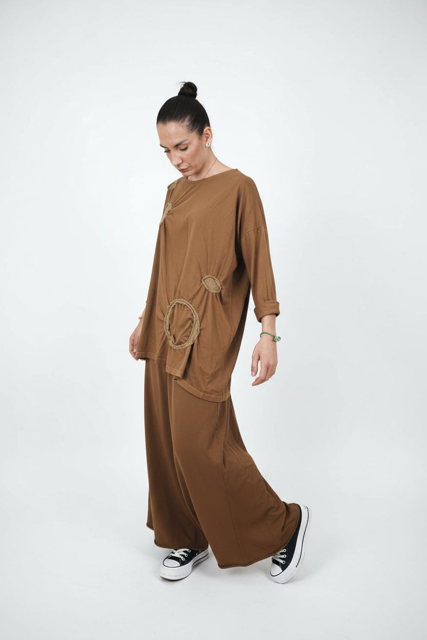 Camiseta Wendy Trendy Oversize Aplíques