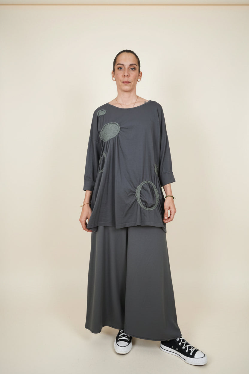 Camiseta Wendy Trendy Oversize Aplíques