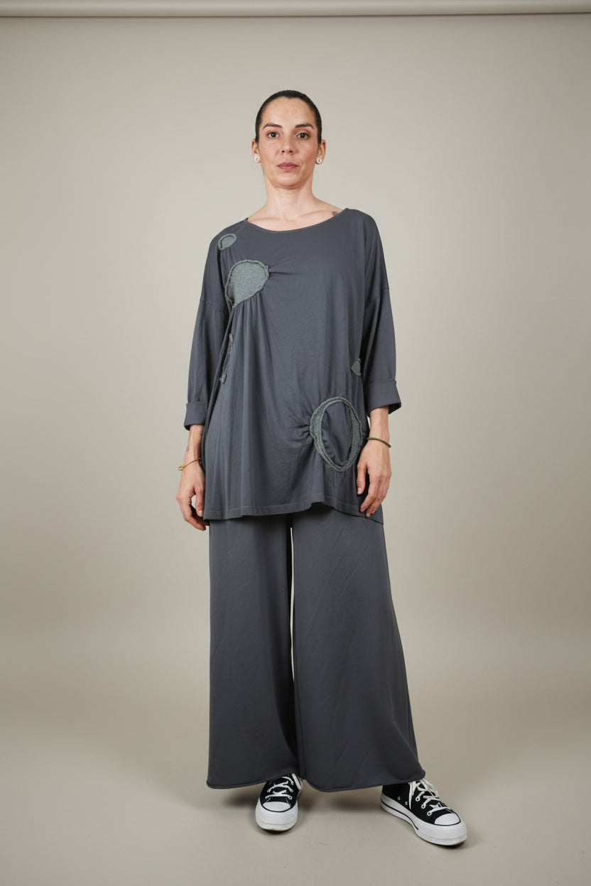 Camiseta Wendy Trendy Oversize Aplíques