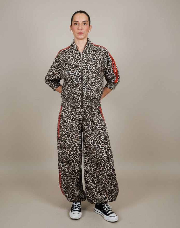 Conjunto JOT Milano Leopardo Rayas Rojas