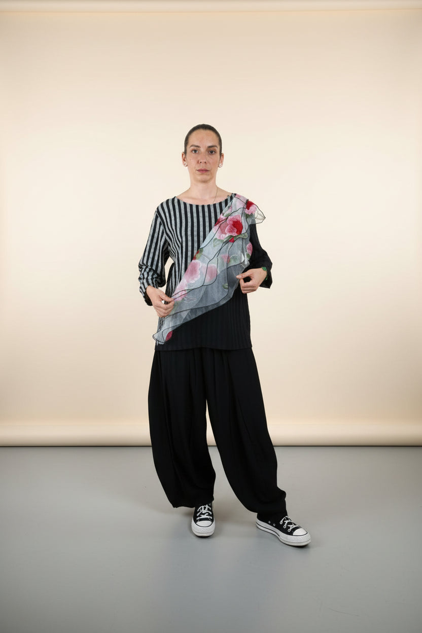 Top Wendy Trendy Rayas Tul Flores