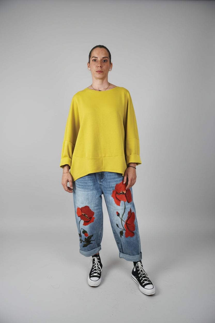 Top Neopreno Fino Bajo Asimétrico Puño Vuelto | Wendy Trendy