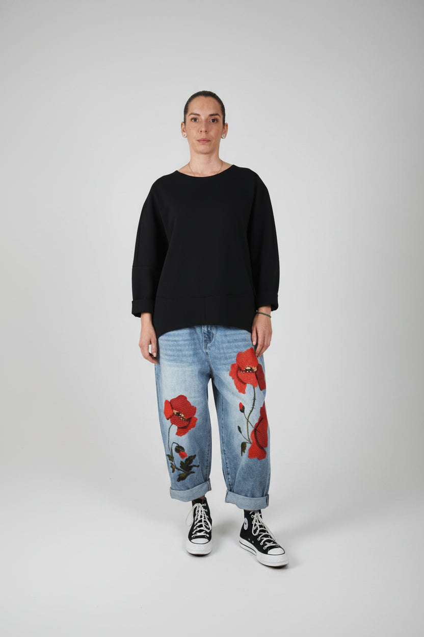 Top Neopreno Fino Bajo Asimétrico Puño Vuelto | Wendy Trendy