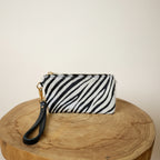 Monedero Clutch 100% Cuero Pelo Animal Print Asa Muñeca | YOLYKKE