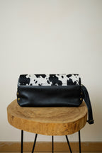Bolso Bandolera 100% Cuero Vaca Pelo Solapa Asa Larga | YOLYKKE
