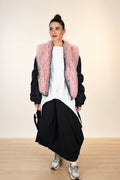 Gilet en jean avec tulle bleu ou rose Nefelibata