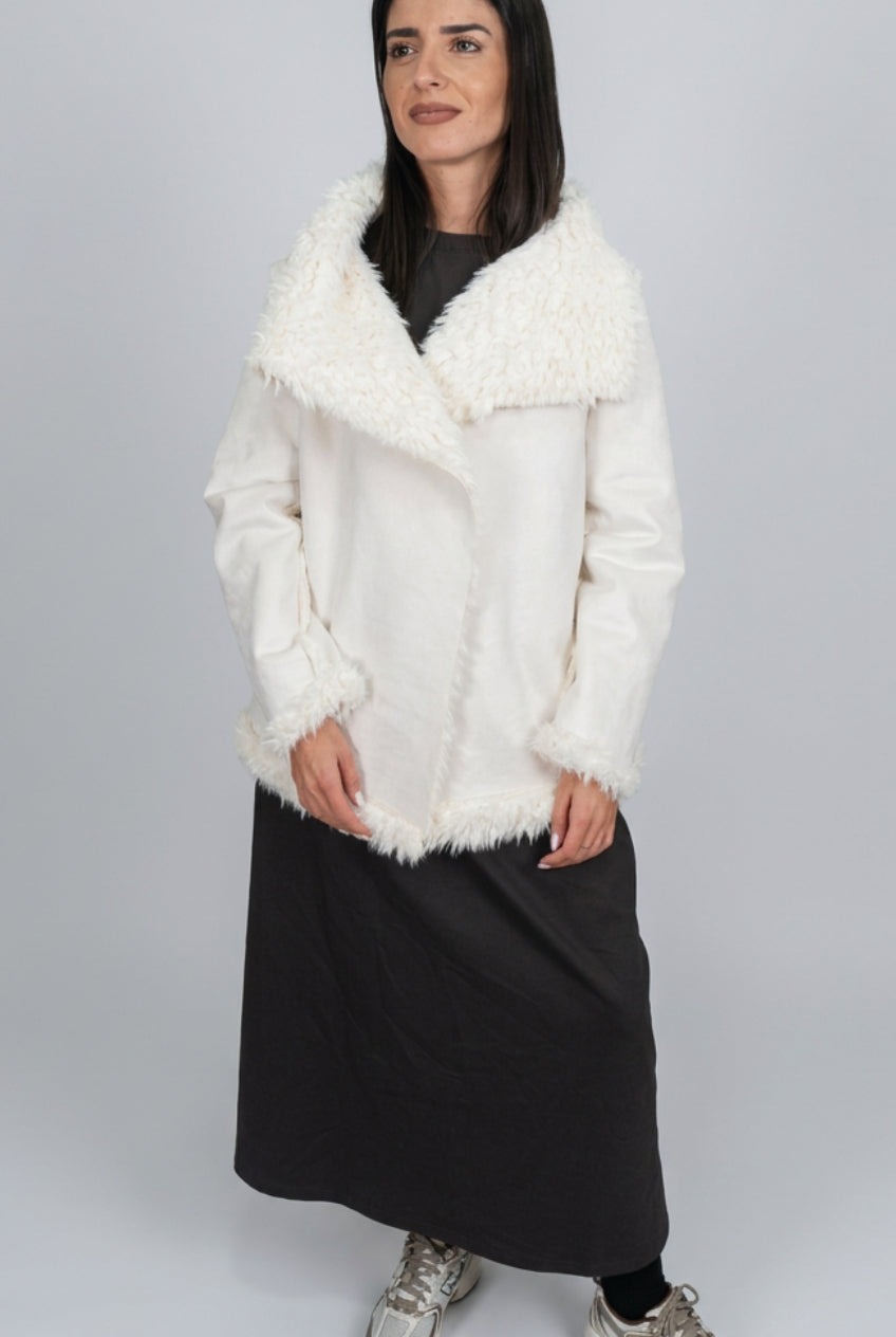 Chaqueta de antelina con pelo Wendy Trendy