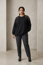 Sudadera con flecos brillantes Yolykke Curvy
