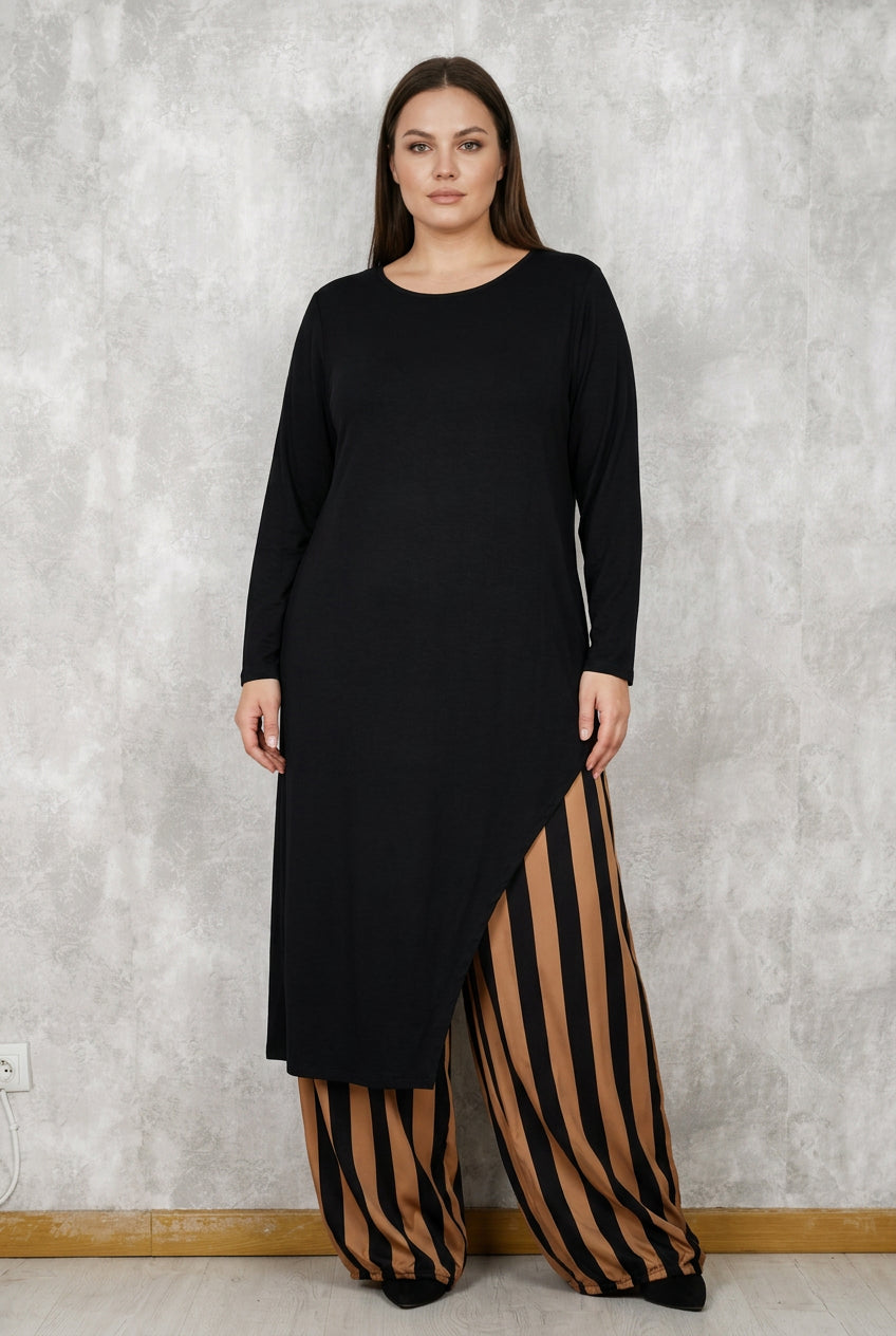 Camiseta larga asimétrica Yolykke Curvy