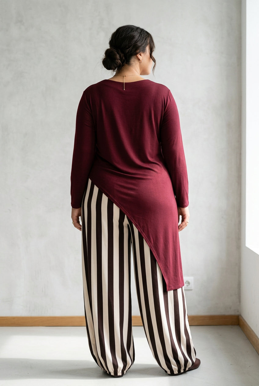 Camiseta larga asimétrica Yolykke Curvy