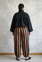 Pantalón globo de rayas Yolykke Curvy