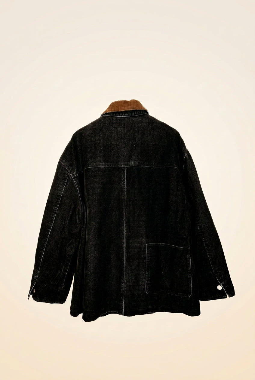 Chaqueta vaquera con cuello a contraste Yolykke Curvy