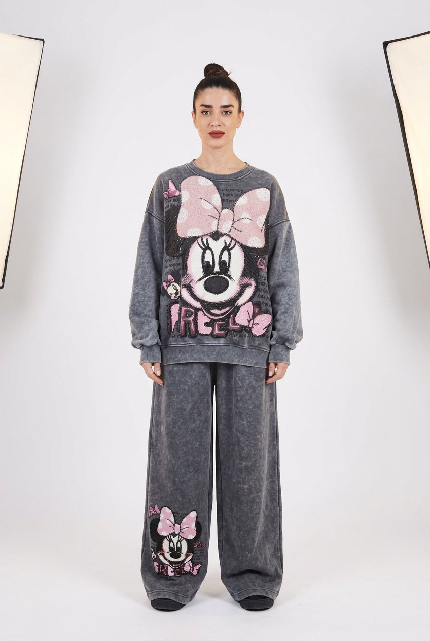 Ensemble de survêtement Minnie Free gris - Édition limitée