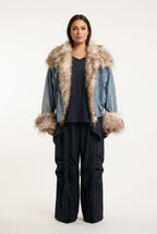 Chaqueta vaquera con pelo desmontable Milano
