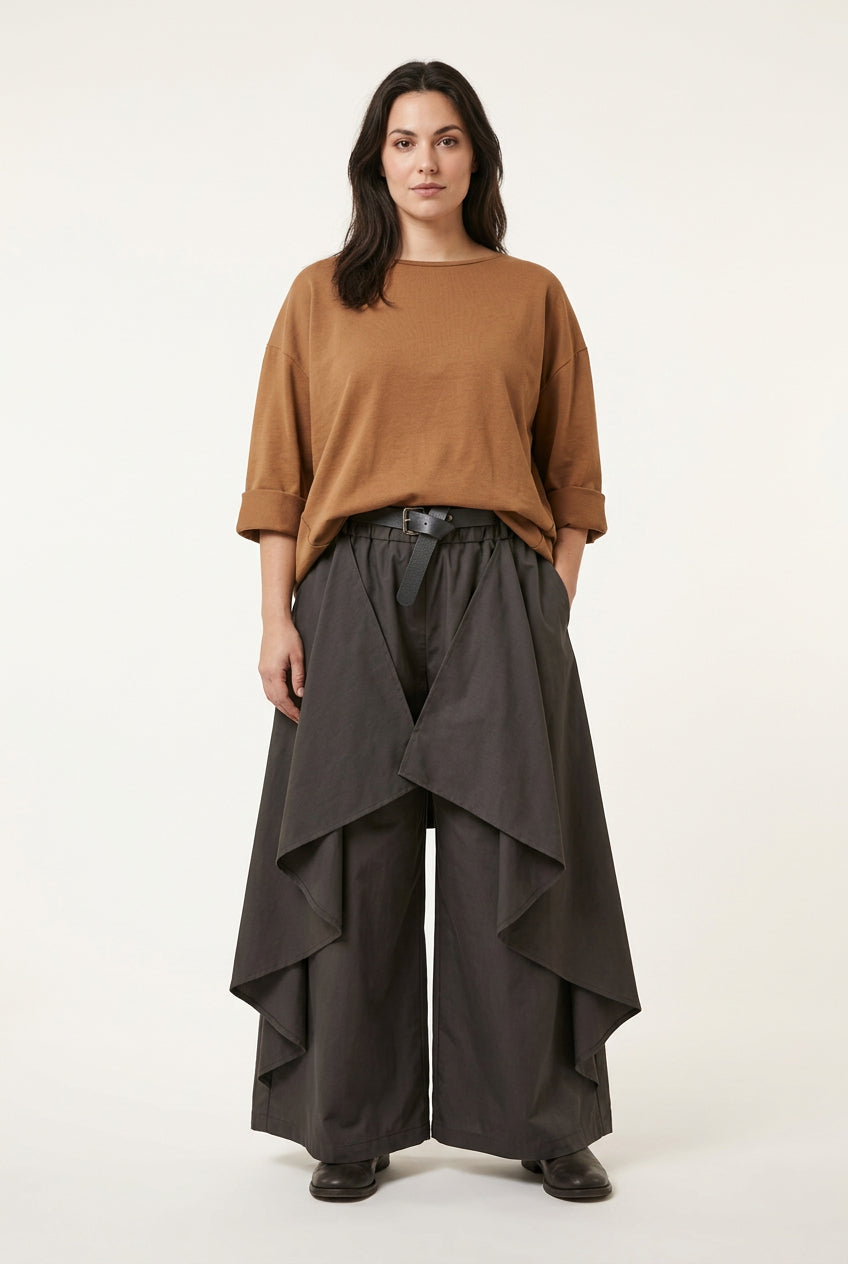 Pantalón amplio impermeable con capas Milano