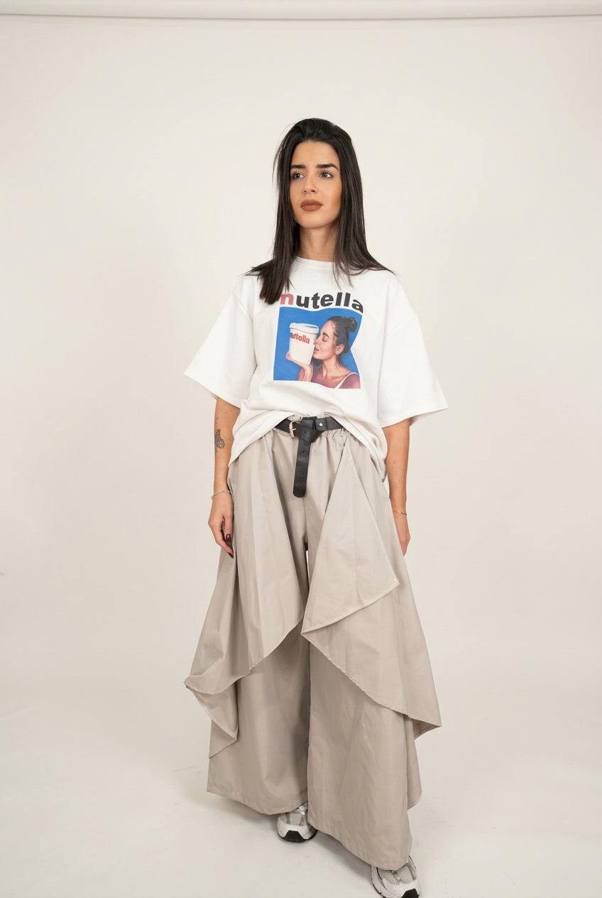 Pantalón amplio impermeable con capas Milano