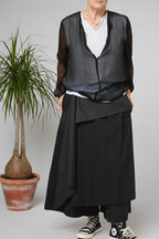 Blusa Transparente Negra/ Top Rosa /Celeste