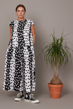 Top Patchwork Lunares Maxi Negro Blanco