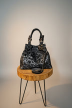 Bolso Cuero Italiano Metalizado LYKKE