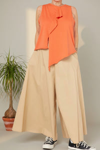 Pantalón Palazzo Maxi Beige Arena