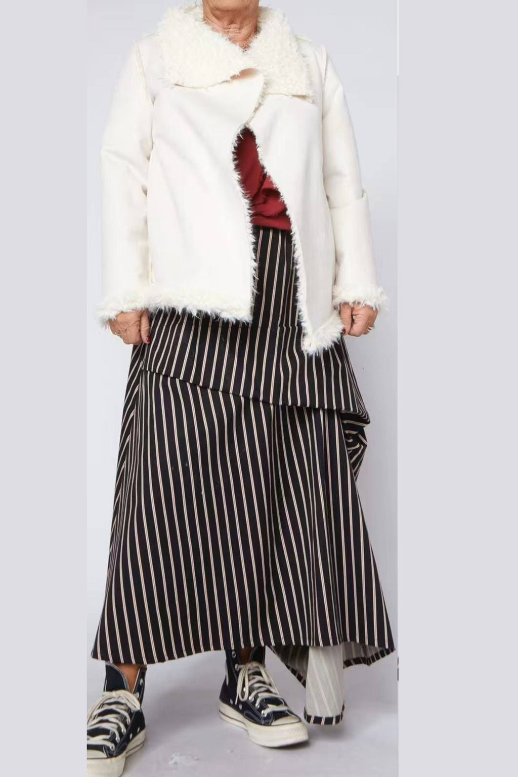 Chaqueta de antelina con pelo Wendy Trendy