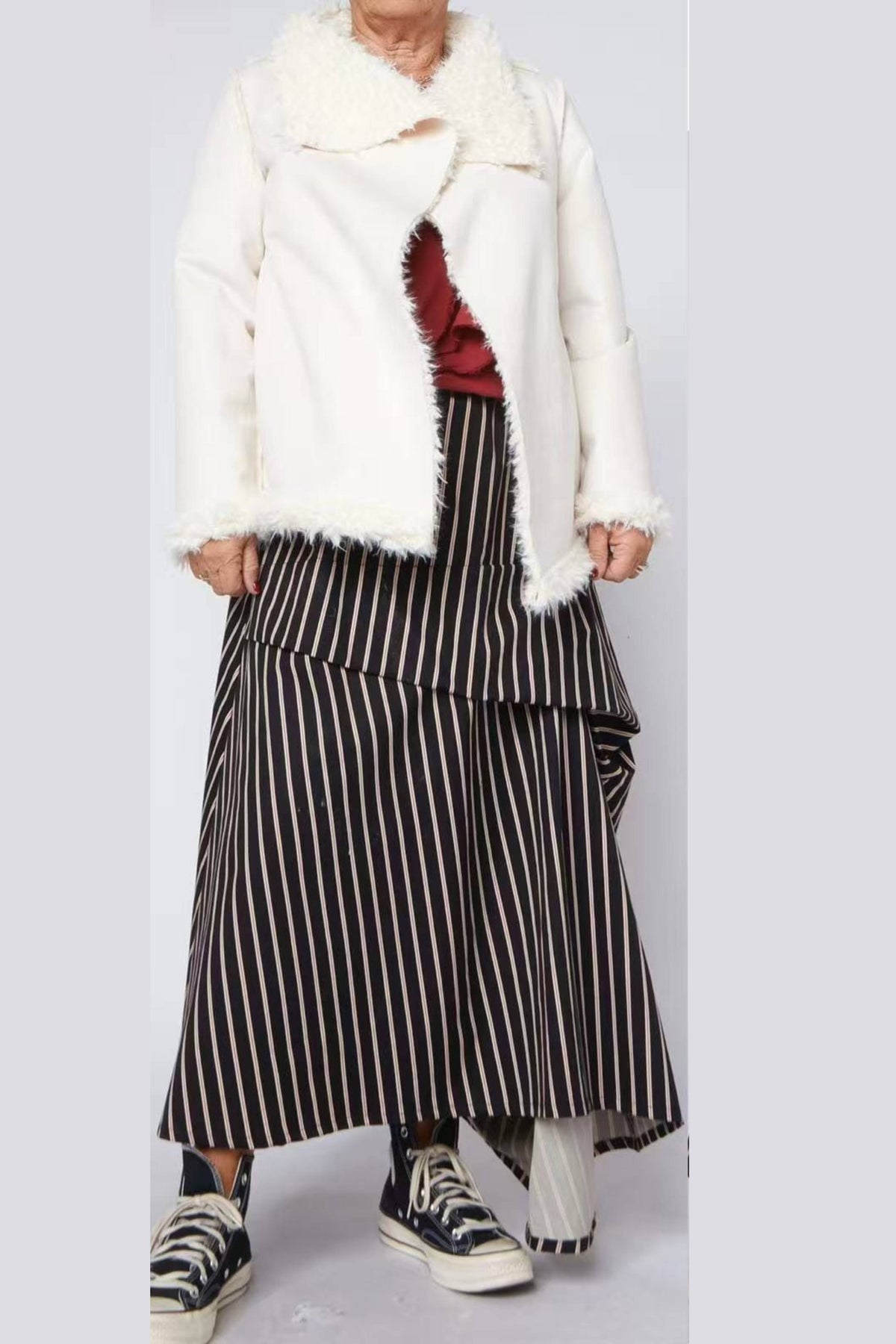 Chaqueta de antelina con pelo Wendy Trendy