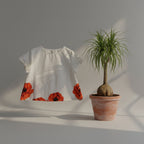 Top Blanco Amapolas