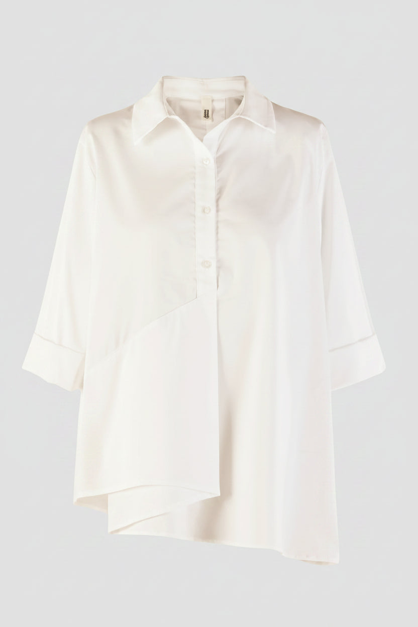 Camisa Oversize Asimétrica Blanca