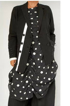 Blazer Wendy Trendy Negro Franja Blanca