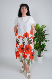 Top Blanco Amapolas