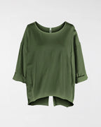 Camiseta de felpa con abertura en la espalda Wendy Trendy