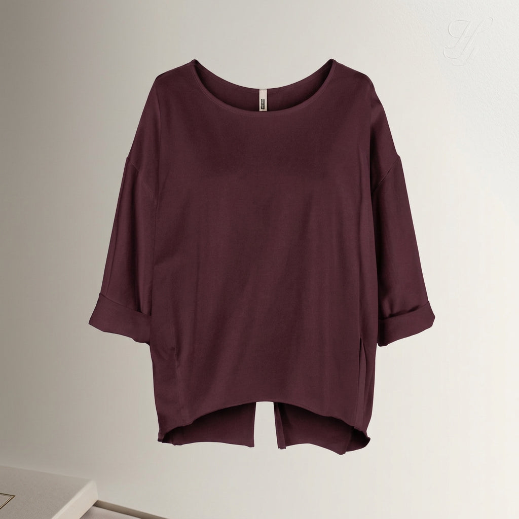 Camiseta de felpa con abertura en la espalda Wendy Trendy
