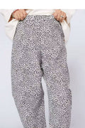 Pantalón Micropana Leopardo Blanco Negro Cintura Elástica | Wendy Trendy