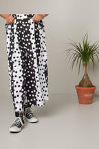 Top Patchwork Lunares Maxi Negro Blanco
